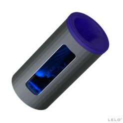Masturbateur technologique F1S V2 de Lelo en couleur bleue, jouet intime masculin connecté