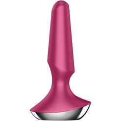 Plug anal vibrant Satisfyer Plug-ilicious 2 rouge connecté pour plaisir personnel