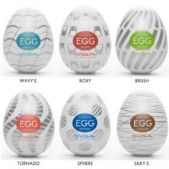 Pack de 6 oeufs masturbateurs Tenga Egg Easy Beat pour stimulation intime