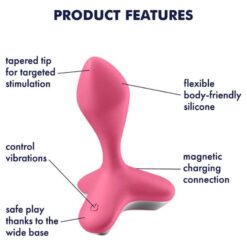 Plug Anal Vibrant Game Changer de Satisfyer - Rose Stimulateur Prostate