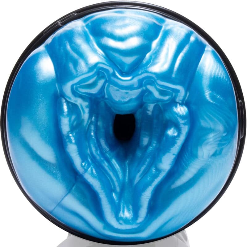 Masturbateur Fleshlight Alien en teinte bleue métallisée pour une expérience érotique interstellaire