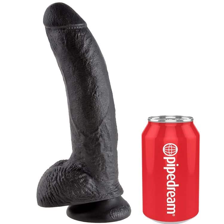 Gode anal masculin King Cock 9 pouces couleur noire 22.9 cm haute qualité pour plaisir optimal
