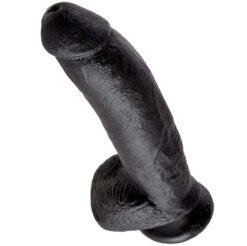 God anal masculin King Cock noir 9 pouces, 22.9 cm de plaisir et qualité premium