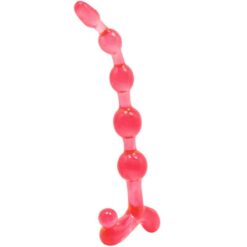 Chapelet anal rouge Bendy Twist pour stimulation - Accessoire intime flexible