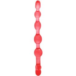 Chapelet anal Bendy Twist couleur rouge pour stimulation