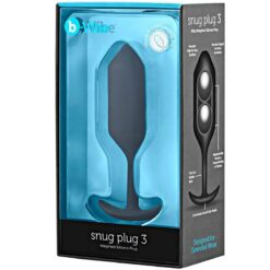 Plug anal B-Vibe Snug3 en silicone avec stimulation premium